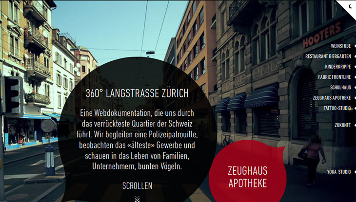 Screenshot "360 Grad Zürich Langstrasse"