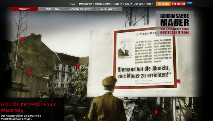 Screenshot "Geheimsache Mauer"