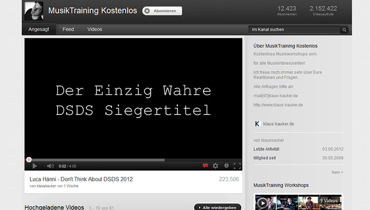 Screenshot "MusikTraining"