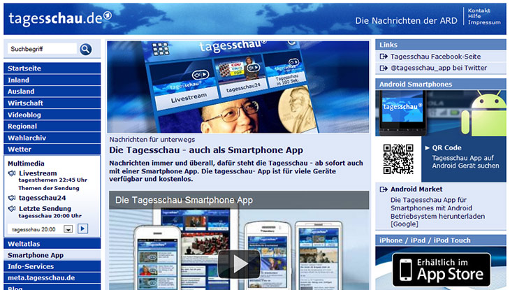 Screenshot "Tagesschau-App"