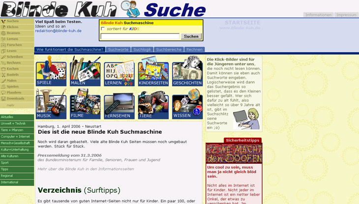 Screenshot: Blinde Kuh