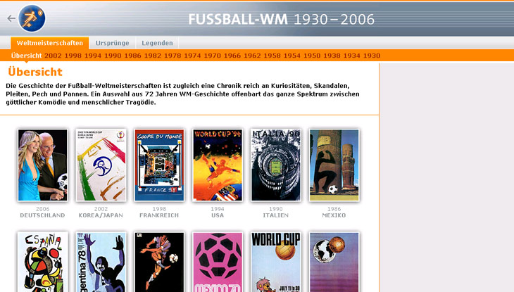 Screenshot: WM-History 1930-2006