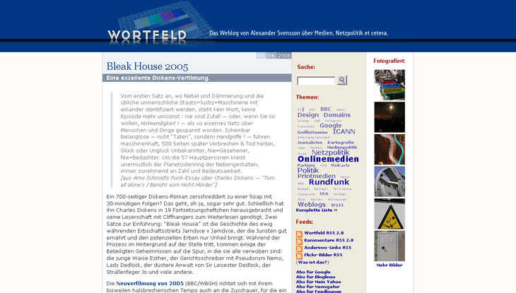 Screenshot: Wortfeld