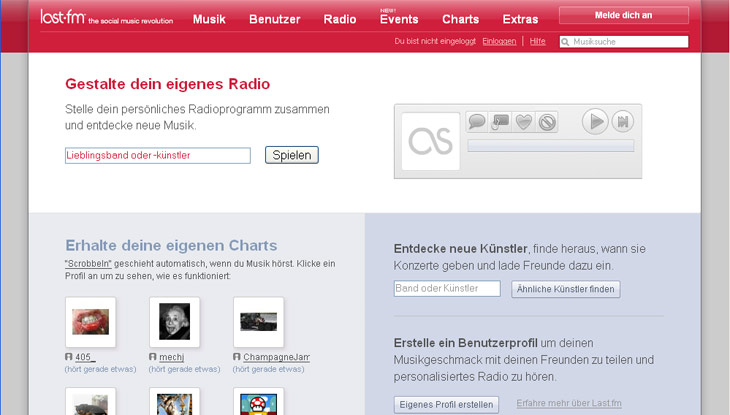 Screenshot "Last.fm"