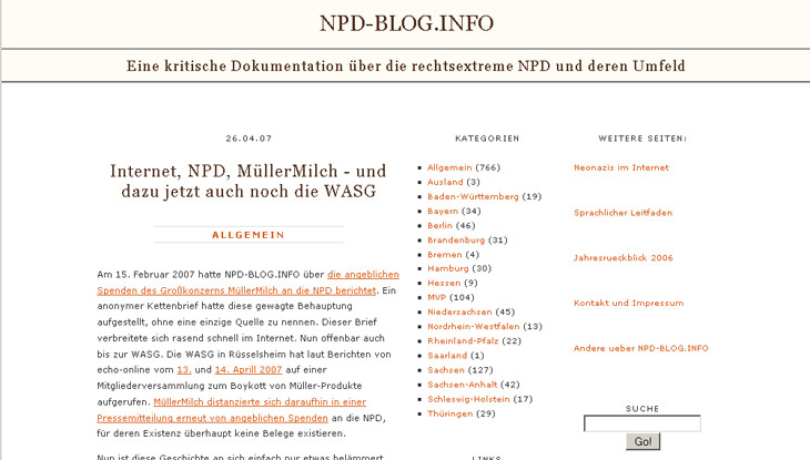 Screenshot "NPD-Blog"