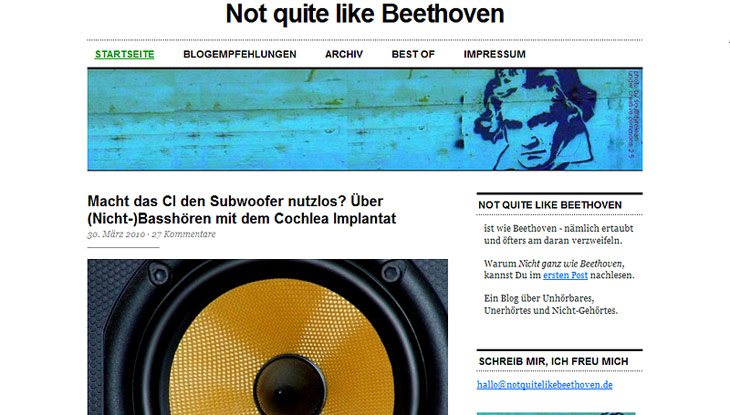 Screenshot "Not quite like Beethoven"