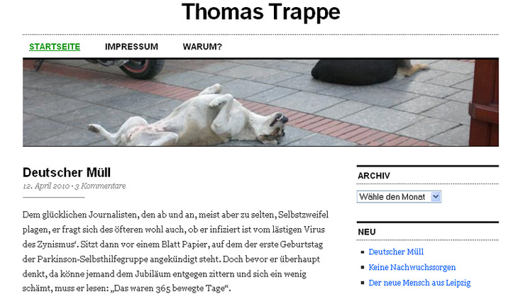 Screenshot "Thomas Trappe"