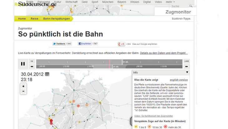 Screenshot "Zugmonitor"