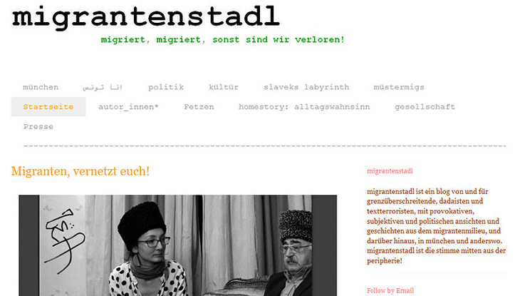 Screenshot "das migrantenstadel"