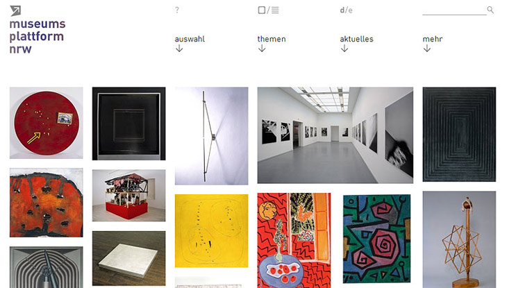Screenshot "museumsplattform nrw"