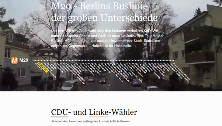 Screenshot "M29 - Berlins Buslinie der großen Unterschiede