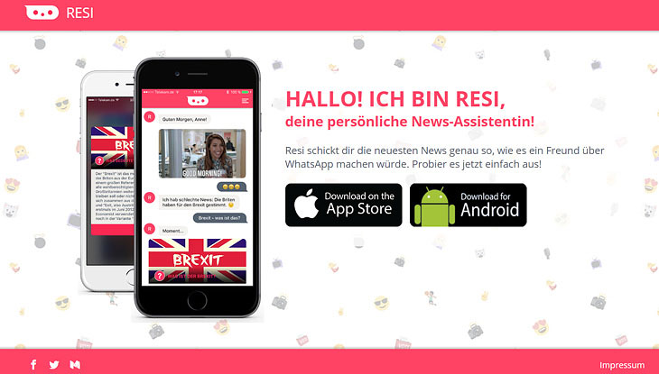 Screenshot "Resi-App".