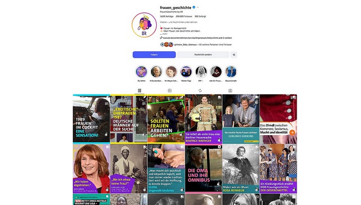Screenshot "frauen_geschichte"