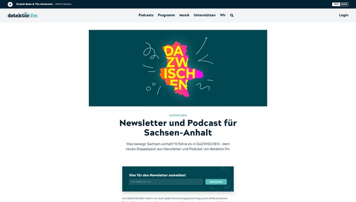 Screenshot "DAZWISCHEN"
