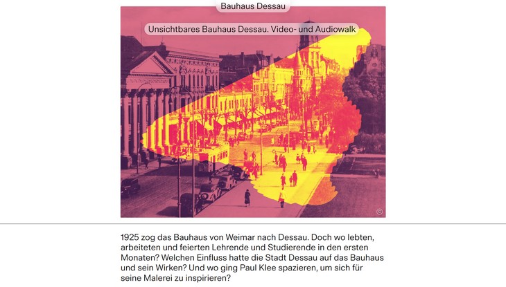 Screenshot "Unsichtbares Bauhaus Dessau"