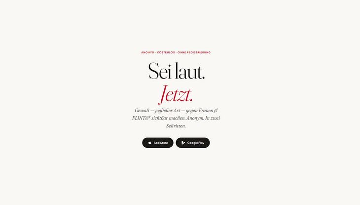 Screenshot "laut.jetzt"