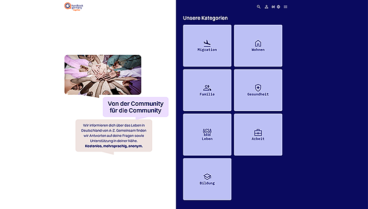 Screenshot Webseite "Handbook Germany"