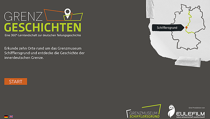 Screenshot Webseite "Grenzgeschichten"